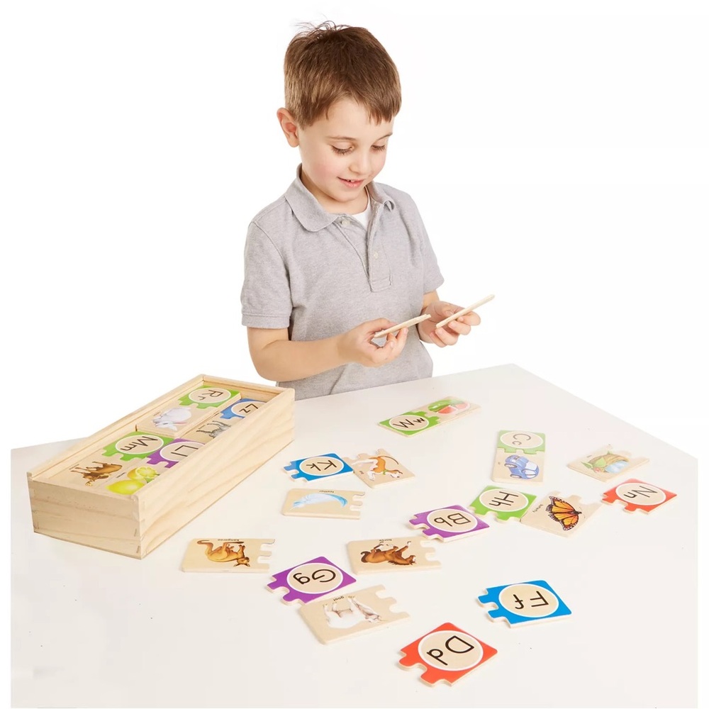 Melissa and Doug Self Correcting Alphabet Letter Puzzle *wooden pieces and box* - Picture 2 of 6